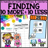 10 More 10 Less Games & 1st Grade Place Value Math Centers