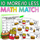 10 More 10 Less Memory Match Math Game 1st Grade Math Centers