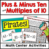 10 More 10 Less - Pirate Mental Math Center Games