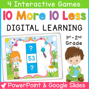 Preview of 10 More and 10 Less Digital Centers | PowerPoint | Google Slides