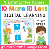 10 More and 10 Less Digital Centers | PowerPoint | Google Slides