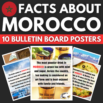 Preview of 10 Morocco Facts Bulletin Board Posters | Africa Travel Classroom Decor