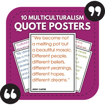 Preview of 10 Multiculturalism Bulletin Board Posters | Middle & High School Decor