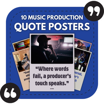 Preview of 10 Music Production Bulletin Board Posters | Music Classroom & Studio Decor