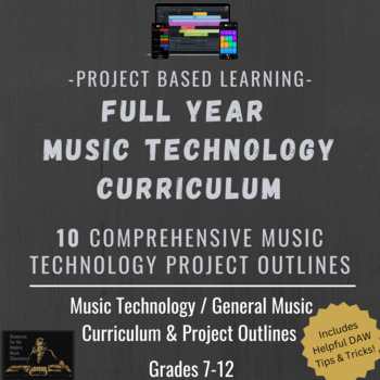 Preview of 10 Music Technology Project Outlines | Full Year Project-Based Music Curriculum