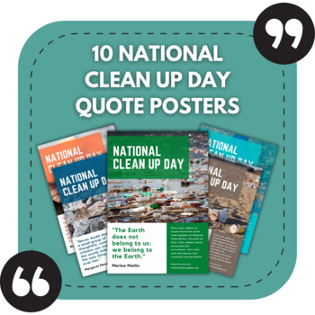 Preview of 10 National Clean Up Day Posters | September 18th | Environmental Decor