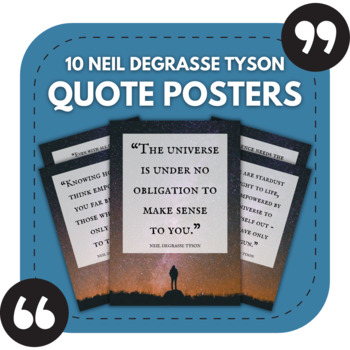 Preview of 10 Neil DeGrasse Tyson Posters | Inspiring Science Classroom Decor