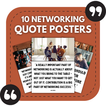 Preview of 10 Networking Bulletin Board Posters | Business & Growth Mindset Decor