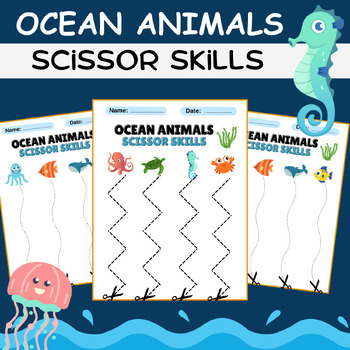 Ocean Scissor Skills Activity for Preschoolers