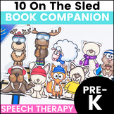 "10 On The Sled" Speech Therapy Book Companion for Winter 