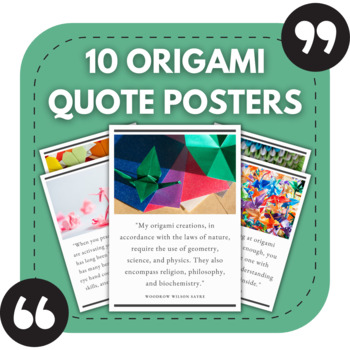 Preview of 10 Origami Posters | Positive Arts & Crafts Classroom Decor