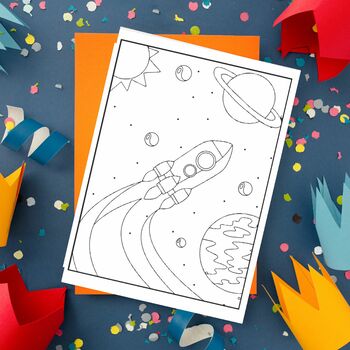 10 Outer Space Coloring Pages for Kids and Toddlers by Teachers Paraiso