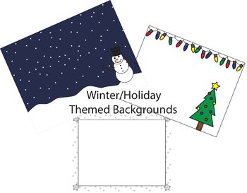 Preview of 22 PDF Winter/Holiday Backgrounds
