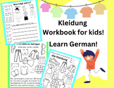 13-Page German Clothing/Kleidung Workbook for Students! 14 Terms