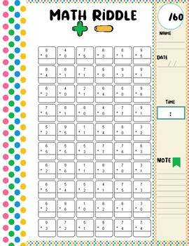 Preview of 10 Pages of worksheets speed drills, Subtraction and Addition / Math challenge