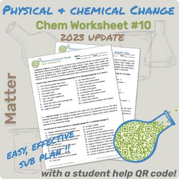 Preview of 10-Physical and Chemical Change Worksheet