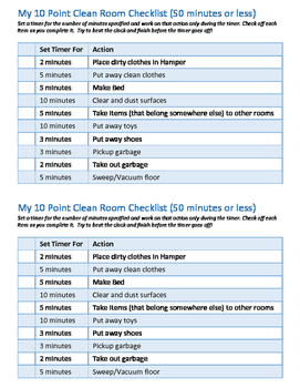 Preview of 10 Point Clean Room Checklist