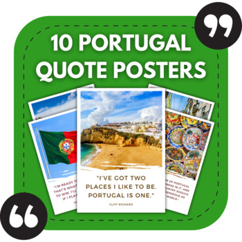 Preview of 10 Portuguese Classroom Posters | 10 Quotes About Portugal for Bulletin Boards