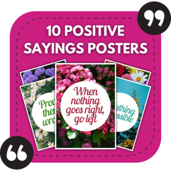 Preview of 10 Positive Bulletin Board Posters | Middle & High School Classroom Decor