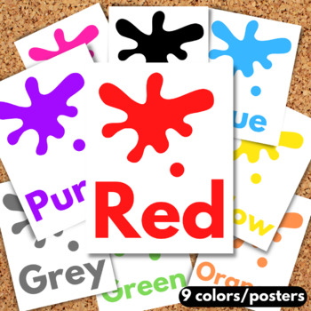 Preview of 10 Primary Color Classroom Flyer/ Posters