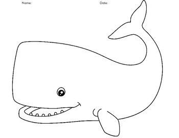 10 Printable Cartoon Whale Coloring Pages by HenRyCreated | TPT
