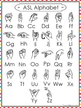 Free Asl Alphabet Chart