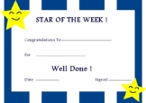 10 Printable Star of the Week Award Certificates - To enco