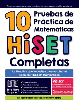 Preview of 10 Pruebas de Práctica de Matemáticas HiSET Completas