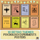 10 Psychology Experiments Classroom Posters!