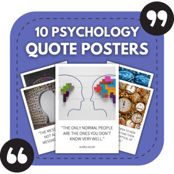 Preview of 10 Psychology Posters | Quotes About Psychology for Bulletin Boards