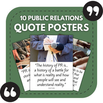 Preview of 10 Public Relations Posters | PR & Career Education Bulletin Boards