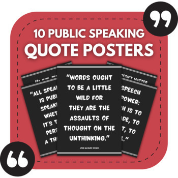 Preview of 10 Public Speaking Bulletin Board Posters | Middle & High School Classroom Decor