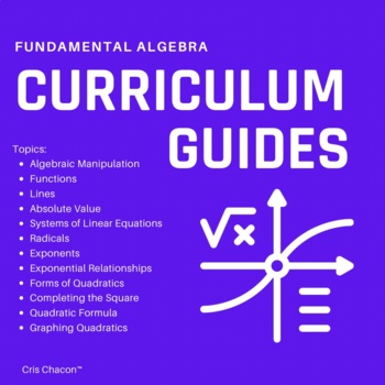 Preview of 10 - Quadratics Formula Curriculum Guide