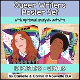 10 Queer Writers Classroom Poster Set - Pride Month - LGBT