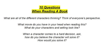 Preview of 10 Questions For Full Understanding When Reading
