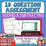 10 Questions over Adding & Subtracting -Multiple Formats f