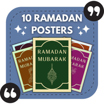 Preview of 10 Ramadan Posters | Ramadan Decor for High School Bulletin Boards