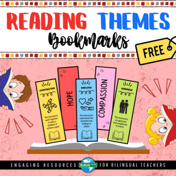 10 Reading and Literacy THEME Bookmarks by The Bilingual Plaza | TPT