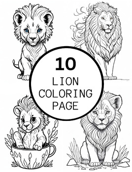 coloring pages of realistic lions