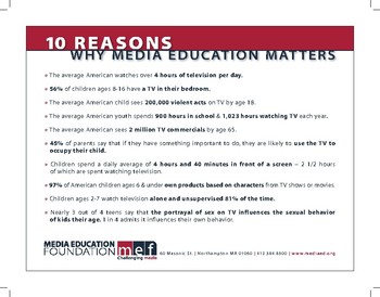 Preview of 10 Reasons Why Media Education Matters