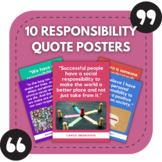 10 Responsibility Bulletin Board Posters | Middle & High S