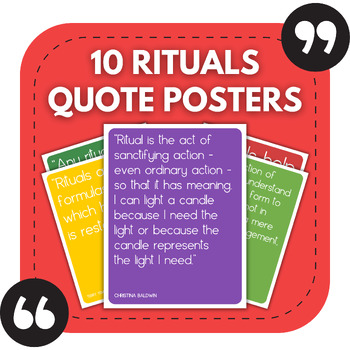 Preview of 10 Rituals Bulletin Board Posters | Middle & High School Classroom Decor