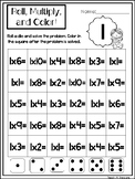 12 Roll, Multiply, and Color Printable Worksheets in PDF f