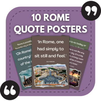 Preview of 10 Rome Posters | Travel Bulletin Boards | Italian Classroom Decor