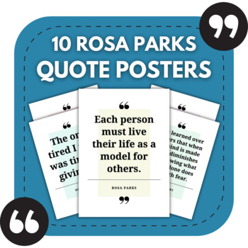 Preview of 10 Rosa Parks Posters | Inspiring Women's History Month Decor