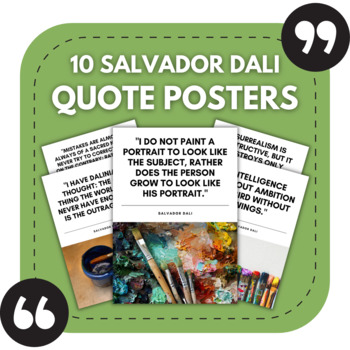 Preview of 10 Salvador Dali Posters | Art Bulletin Boards | Art Classroom Decor