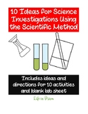 10 Scientific Method Labs and Blank Lab Template