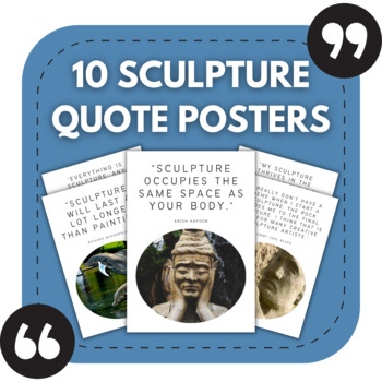 Preview of 10 Sculpture Posters | Art Classroom Decor | Art Bulletin Boards