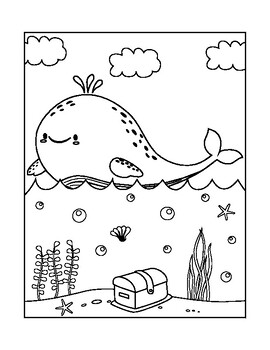 10 Sea Creatures Coloring Pages for Kids! by Color By Jordyn Co | TPT