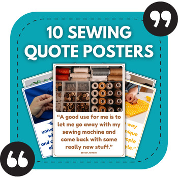 Preview of 10 Sewing Posters | Arts & Crafts Classroom Decor | Creative Bulletin Boards